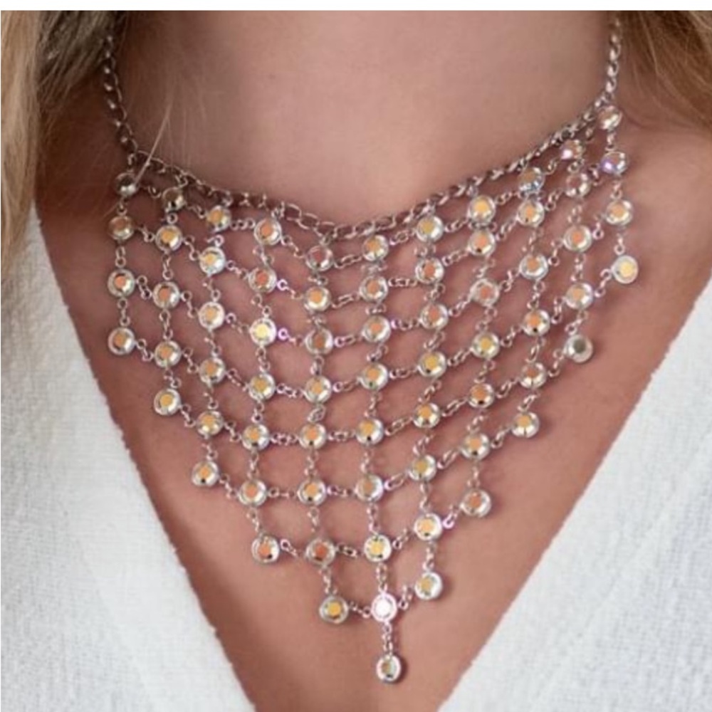 Touchstone Chanelle Bib Aurora Boreale Necklace